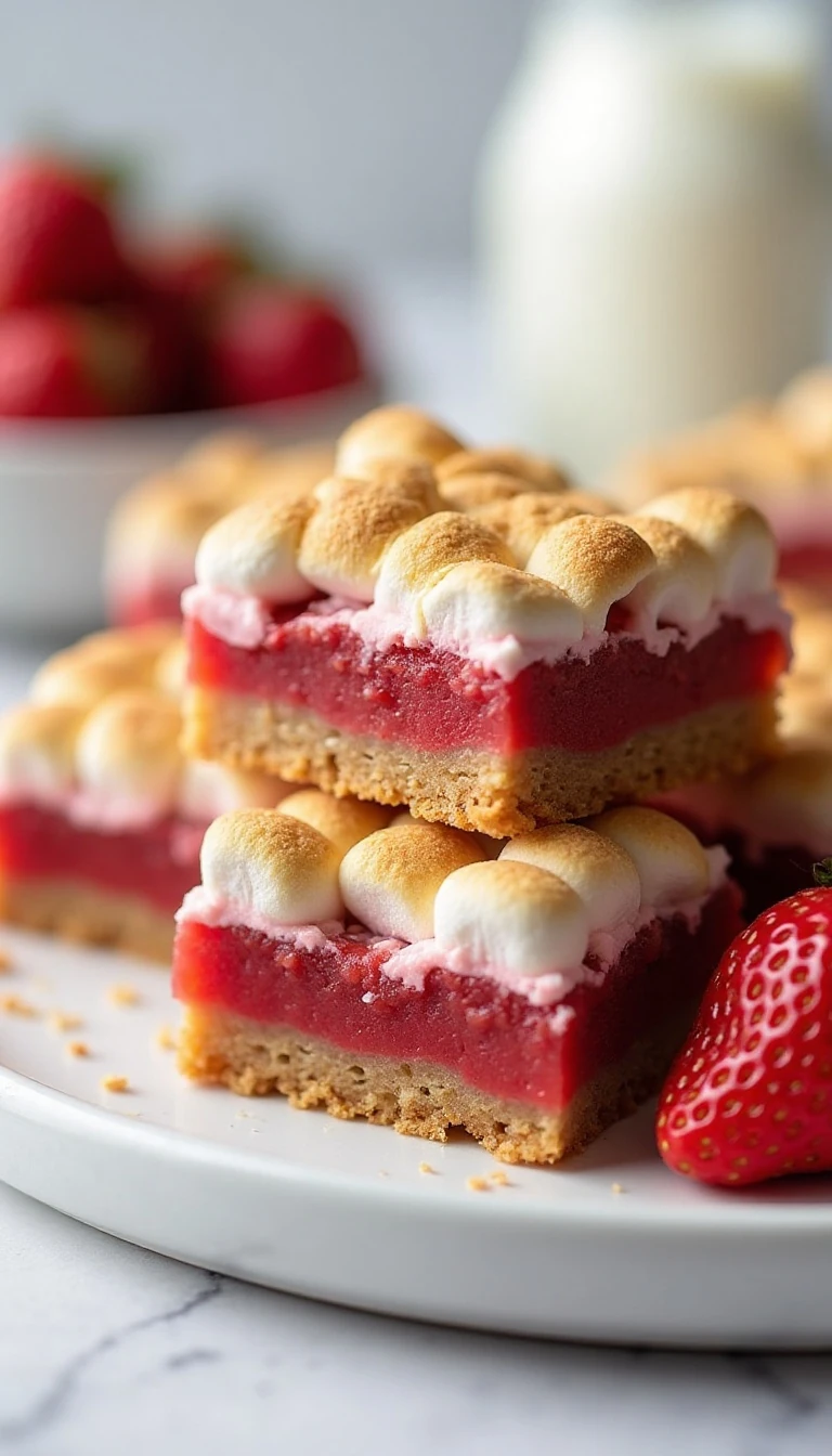 Strawberry Marshmallow Crumb Bars Recipe Everyone Loves