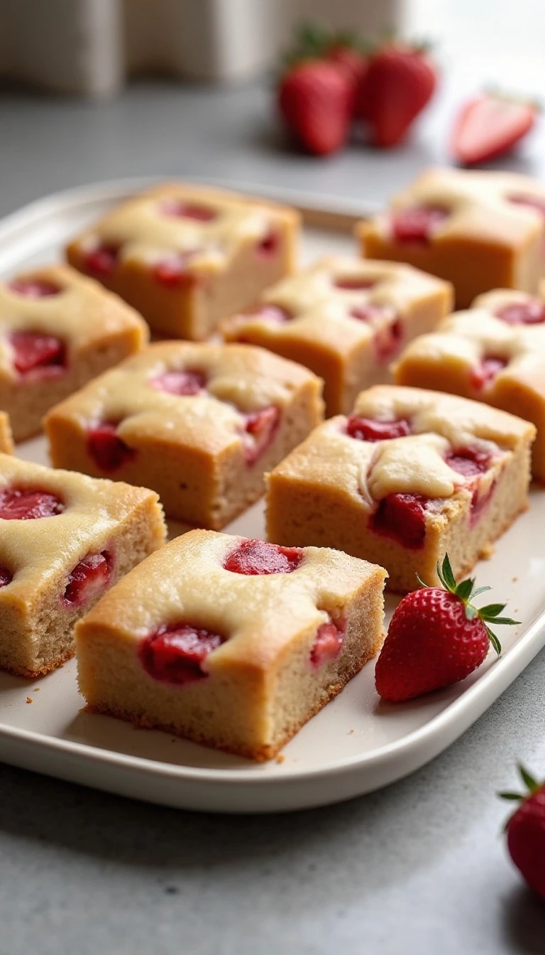Best Strawberry Rhubarb Blondies Recipe