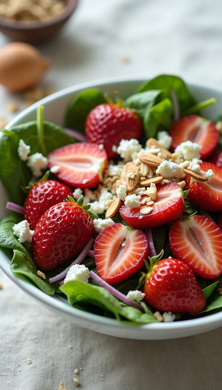 Easy Strawberry Spinach Salad Recipe with Poppy Seed Dressing