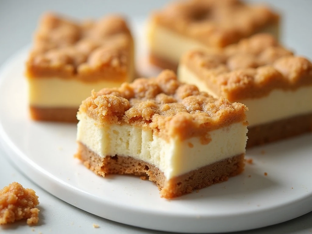 Sugar cookie cheesecake bars arranged on a serving platter