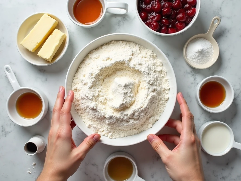 Ingredients for sugar cookie cherry pie bars
