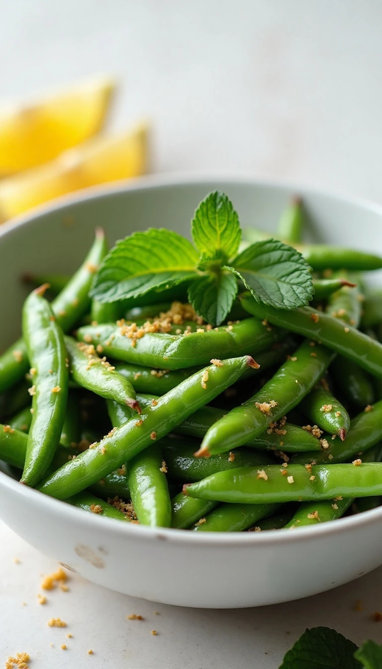 Sugar Snap Peas with Mint and Lemon Recipe
