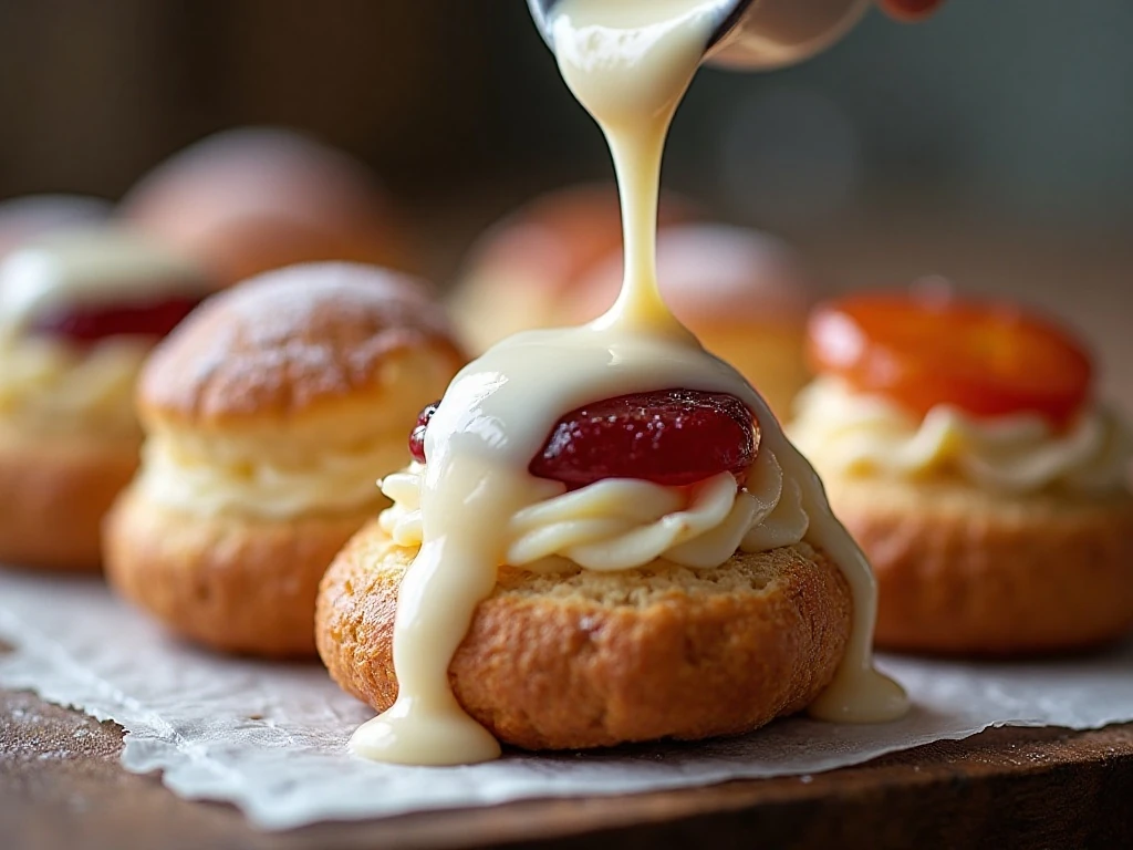 Vanilla glaze drizzled over a cream cheese Danish