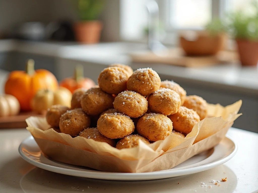 Stored peanut butter haystacks layered with parchment paper