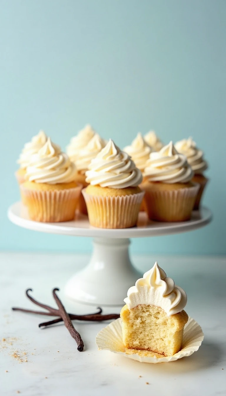 Super Soft and Fluffy Vanilla Cupcakes Recipe
