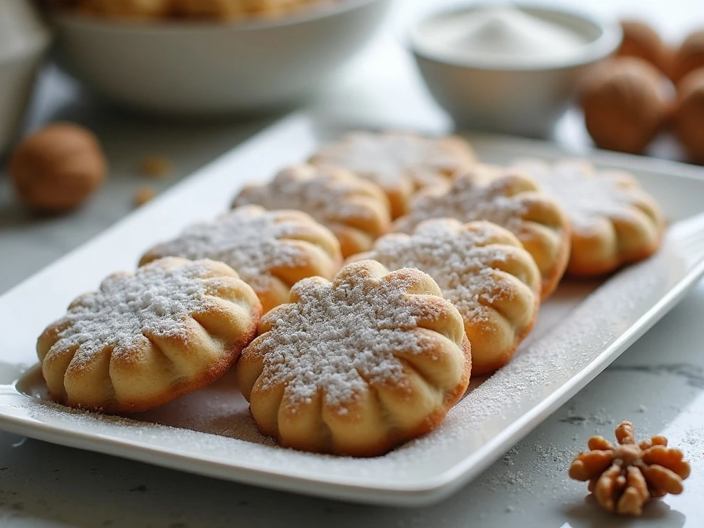 Swedish heirloom cookies arranged on a festive dessert platter