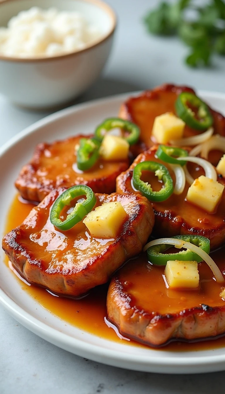 Sweet and Sour Pork Chops with Vegetables Recipe