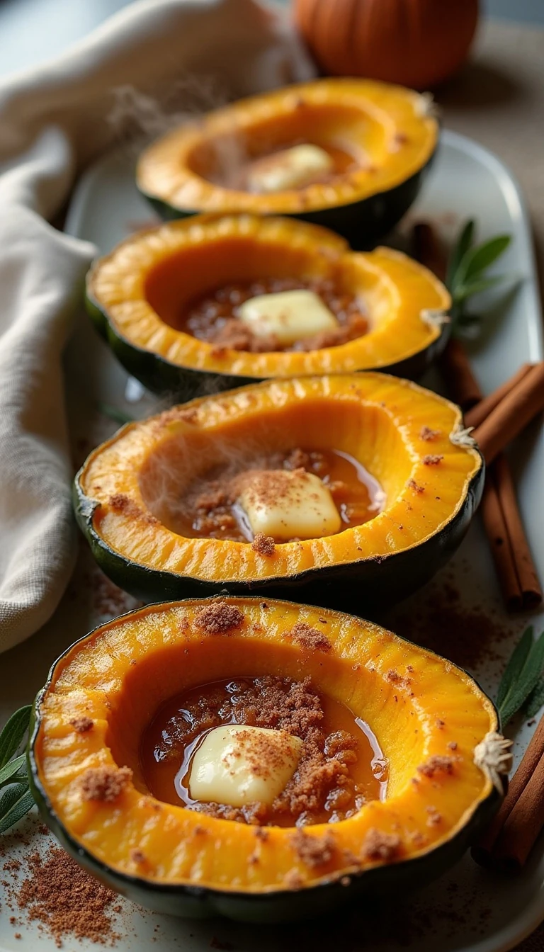 Sweet and Buttery Baked Acorn Squash Recipe