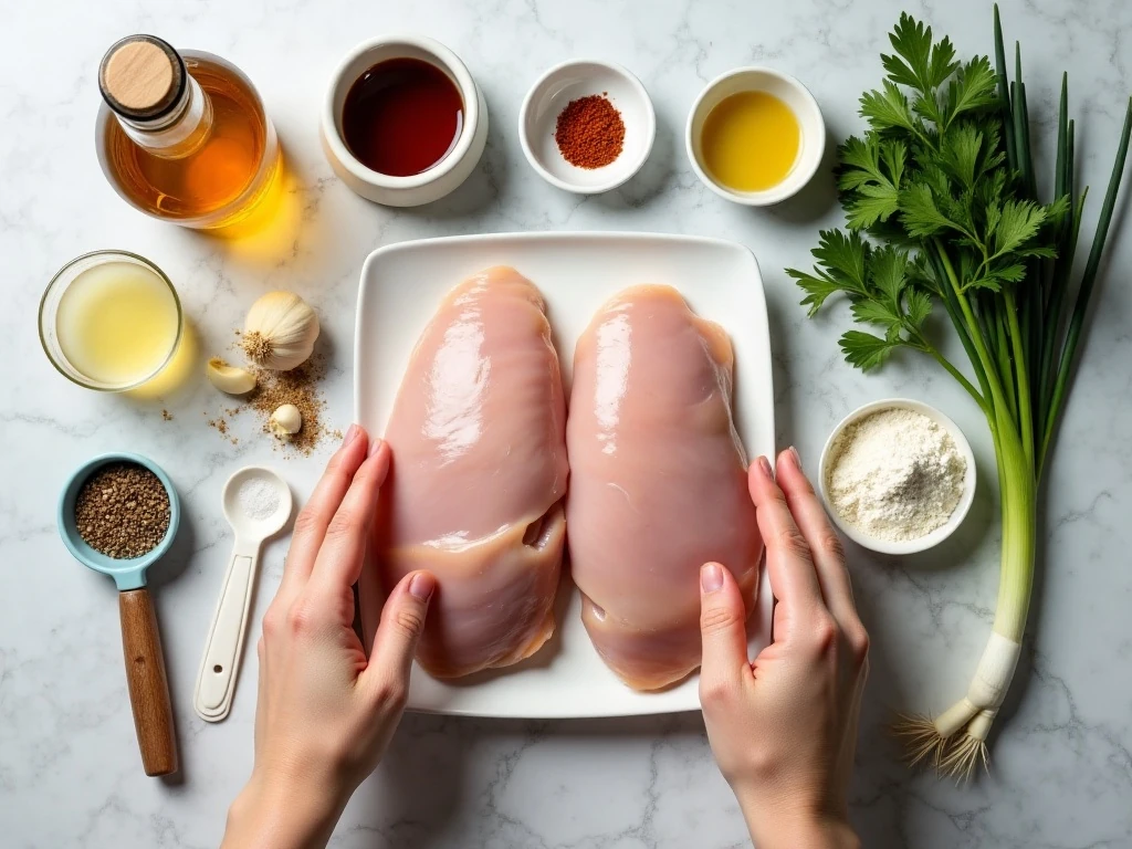 Ingredients for sweet garlic chicken