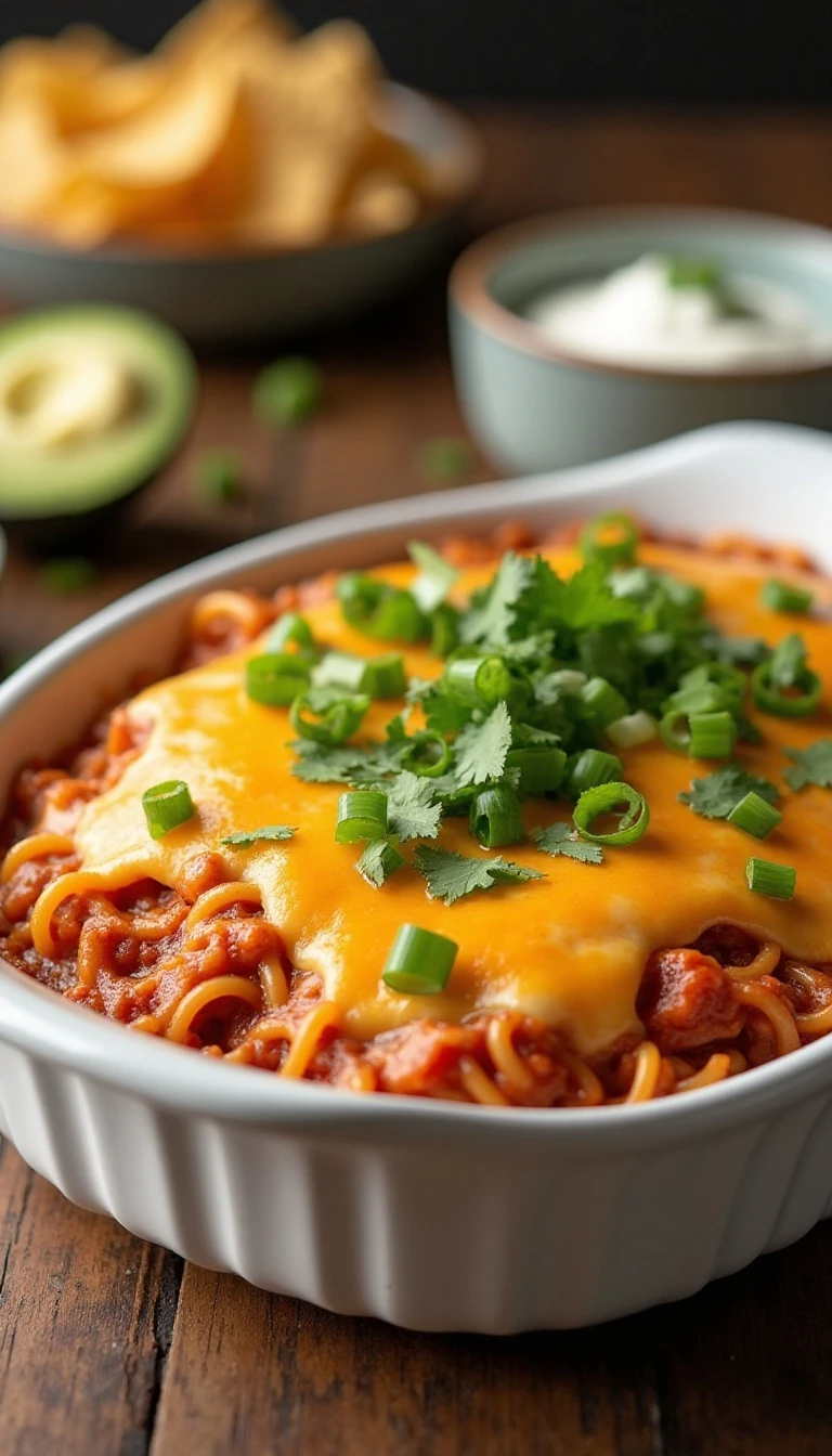 Taco Spaghetti Casserole: A Cheesy Family Favorite