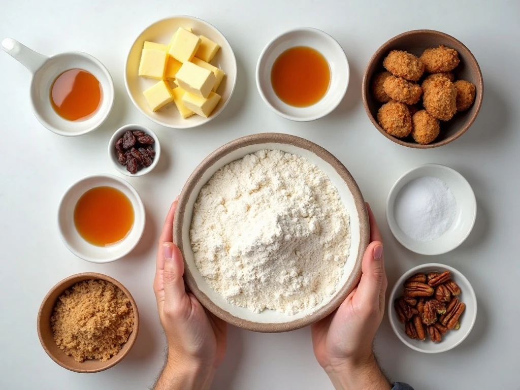 Ingredients for homemade Canadian butter tarts