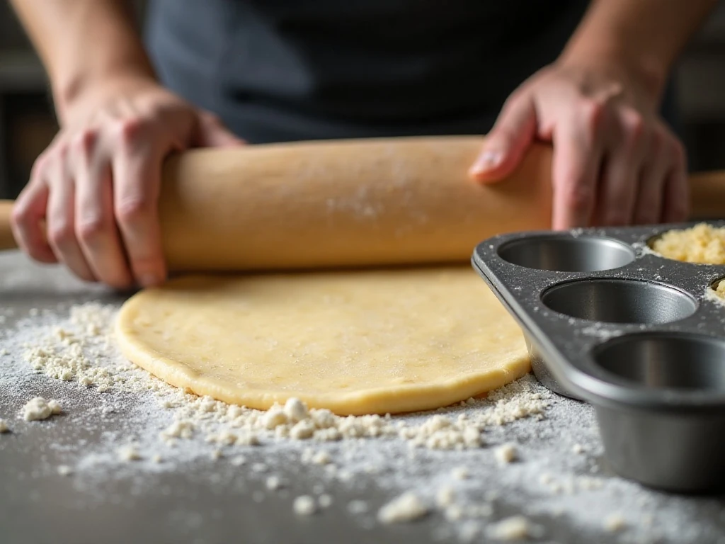 Rolling pastry for Canadian butter tart shells