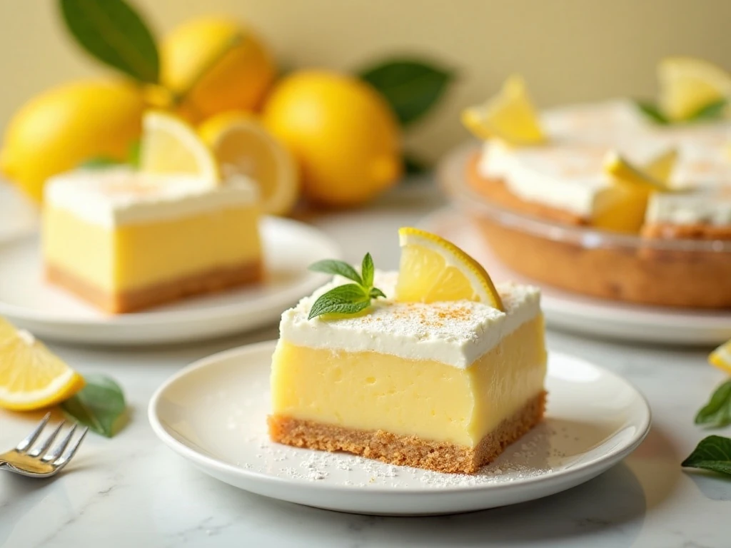 Assorted easy lemon desserts arranged for serving