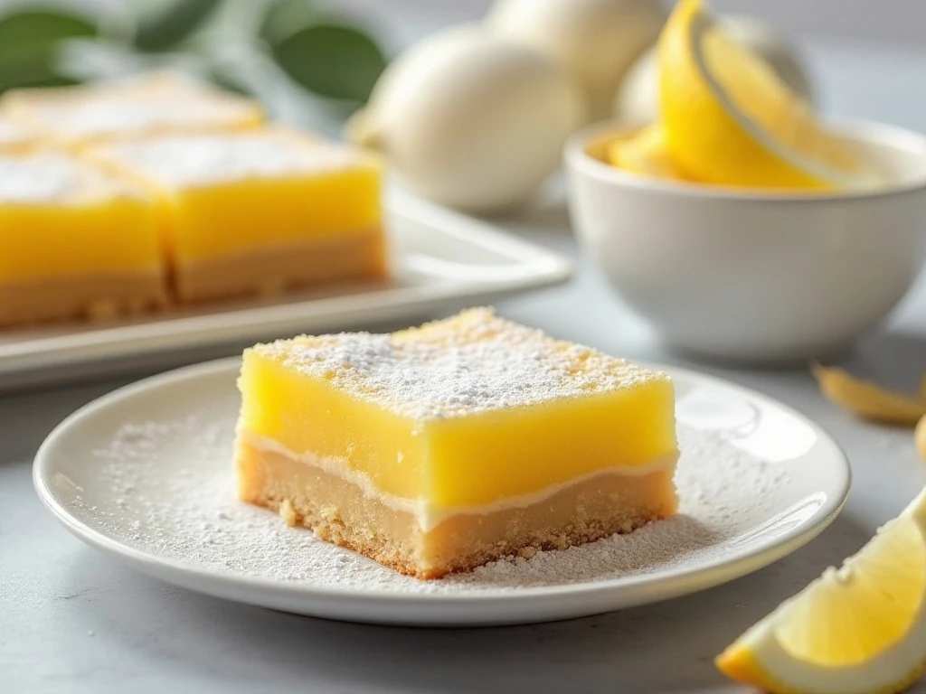 Lemon bars prepared for storage and serving