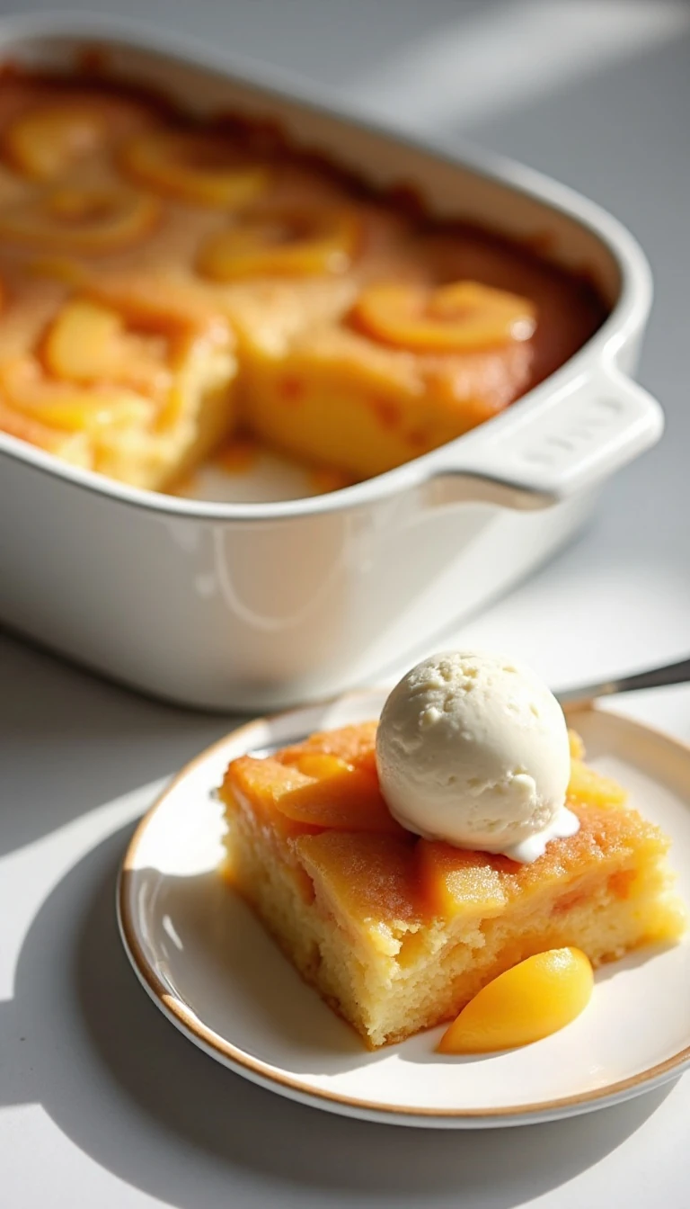 The Best Peach Dump Cake Recipe (Easy 3-Ingredient Dessert)