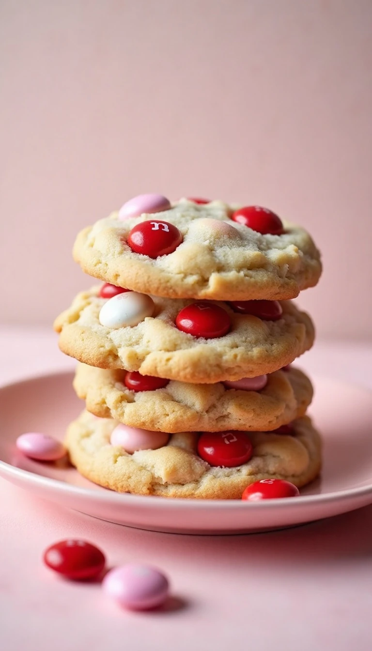The Best Valentine’s Day M&M Chewy Cookies