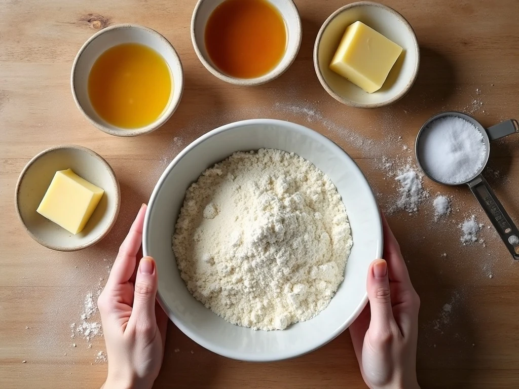 Ingredients for make-anything yeast bread dough