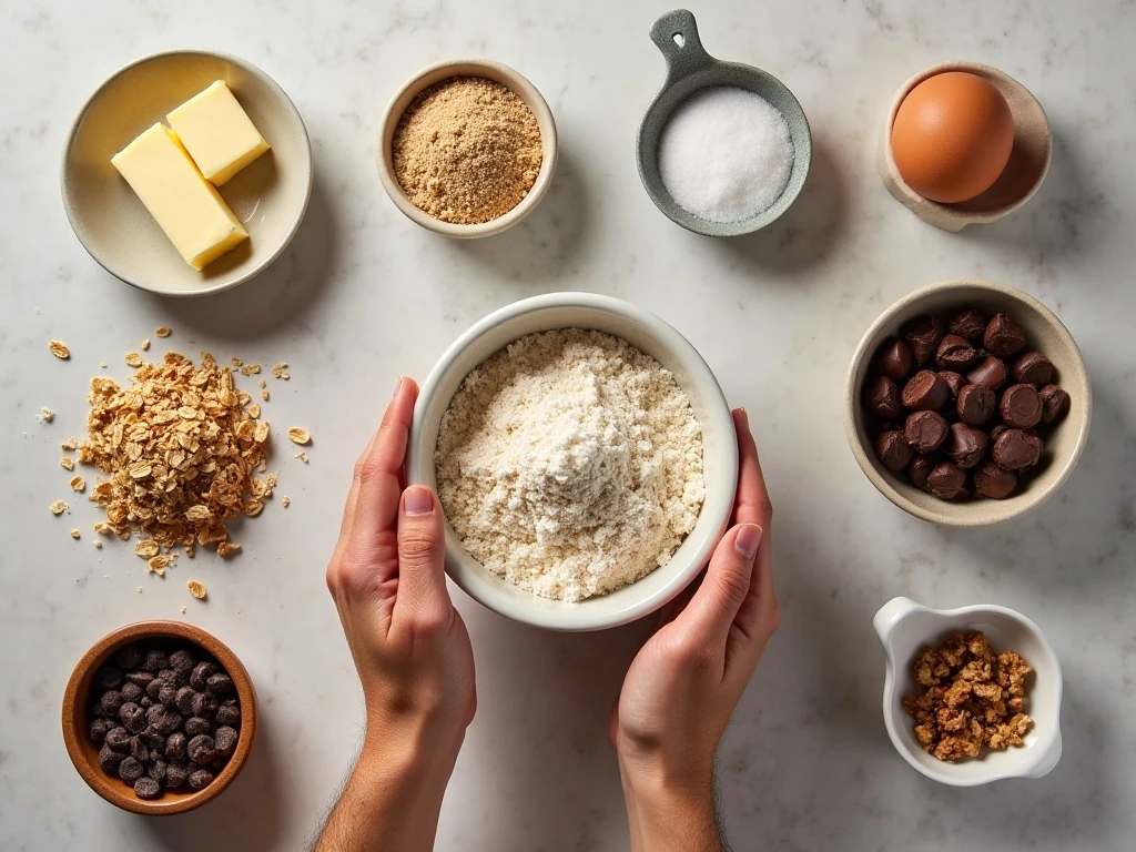 Ingredients for Neiman Marcus chocolate chip cookies
