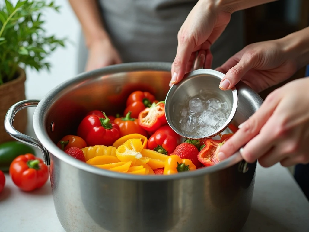 Raw freezing and optional blanching methods for peppers