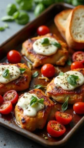 The Simple Summer Joy of a Sheet Pan Dinner: Chicken, Tomatoes and Mozzarella