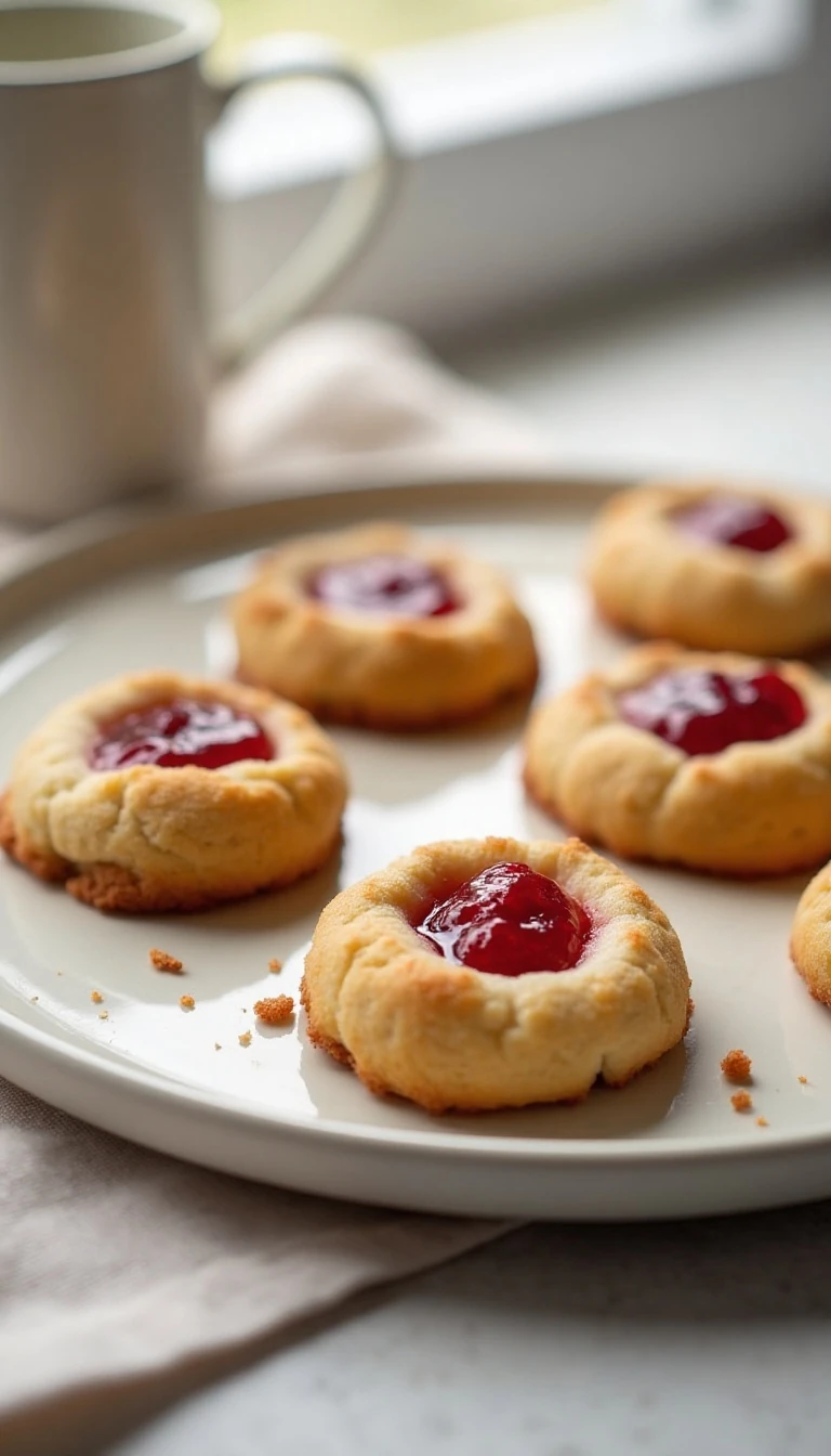 Easy Classic Thumbprint Cookies Recipe with Raspberry Jam