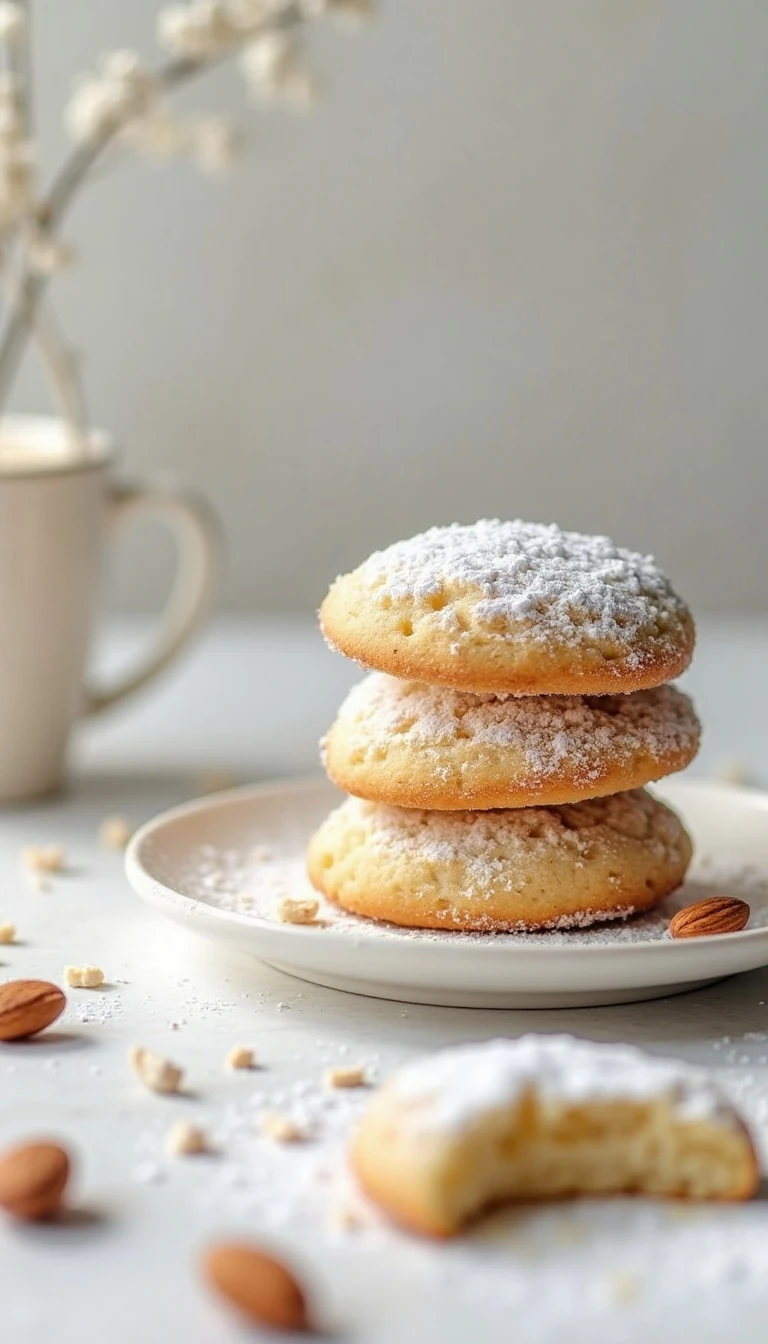 Toasted Almond Russian Tea Cakes Recipe: Buttery Snowball Cookies