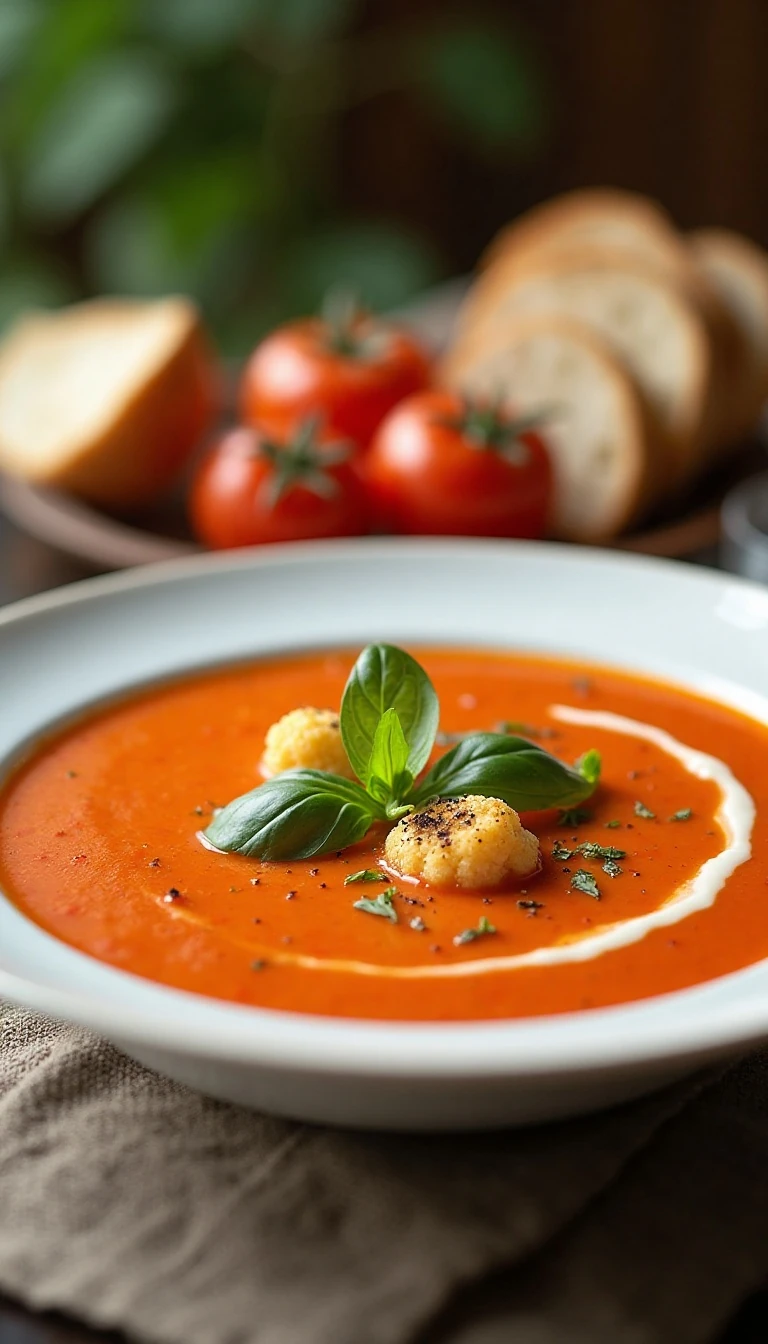 Creamy Tomato Soup with Cauliflower Recipe