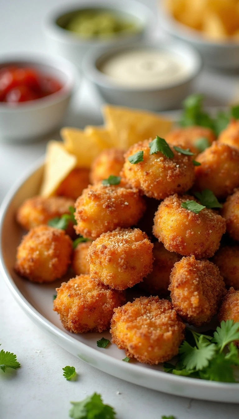 Crispy Tortilla Chip Crusted Chicken Bites Recipe