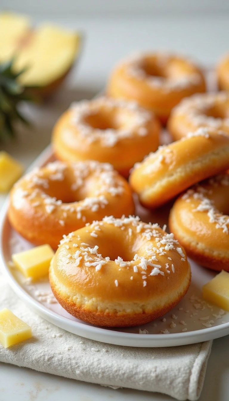 Easy Tropical Pineapple Doughnuts Recipe