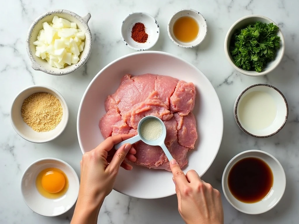 Ingredients for savory turkey donuts