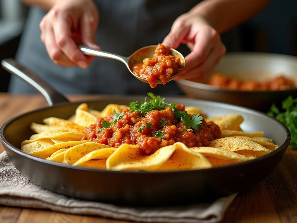 Warming tortillas and preparing sauce for tender turkey enchiladas