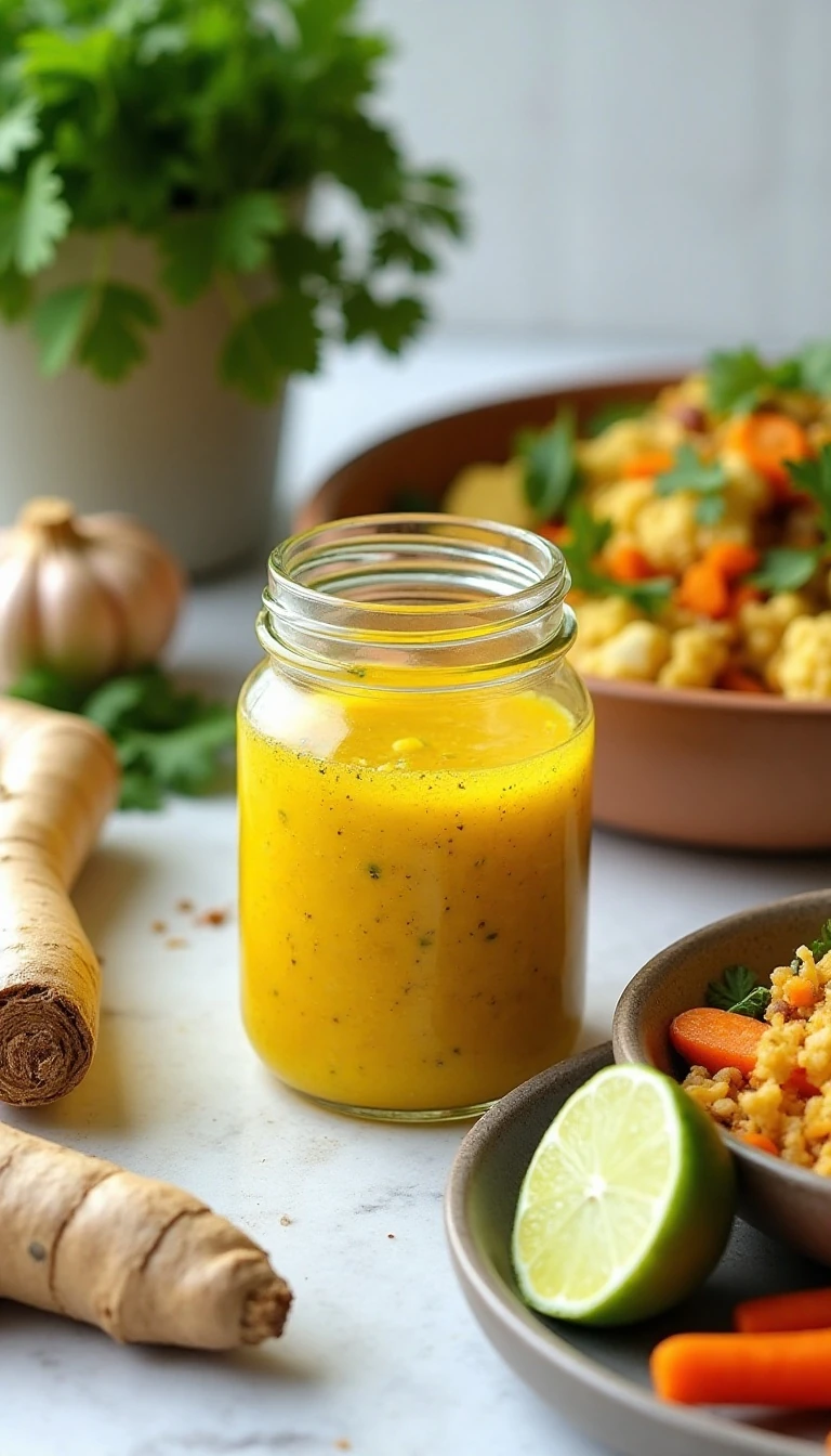 Zesty Turmeric Cilantro Vinaigrette Recipe for Salads, Bowls, and More