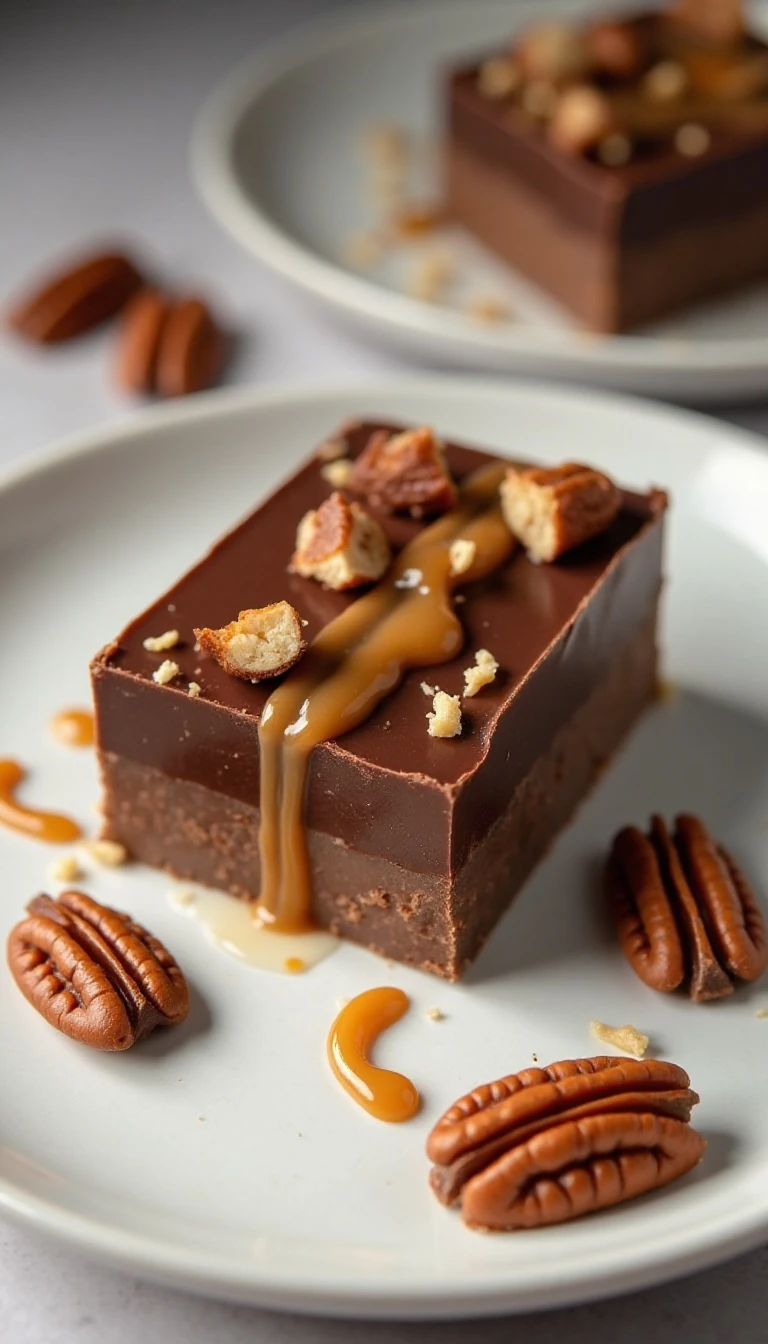 Easy Turtle Fudge Recipe with Chocolate, Caramel, and Pecans