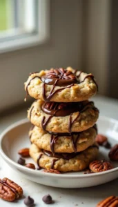 Easy Turtle Thumbprint Cookies Recipe with Caramel, Pecans, and Chocolate