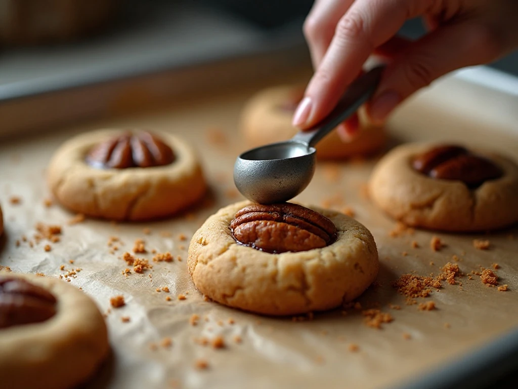 Restoring the center of a warm thumbprint cookie