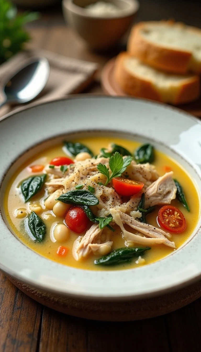 Creamy Tuscan Chicken Soup Recipe