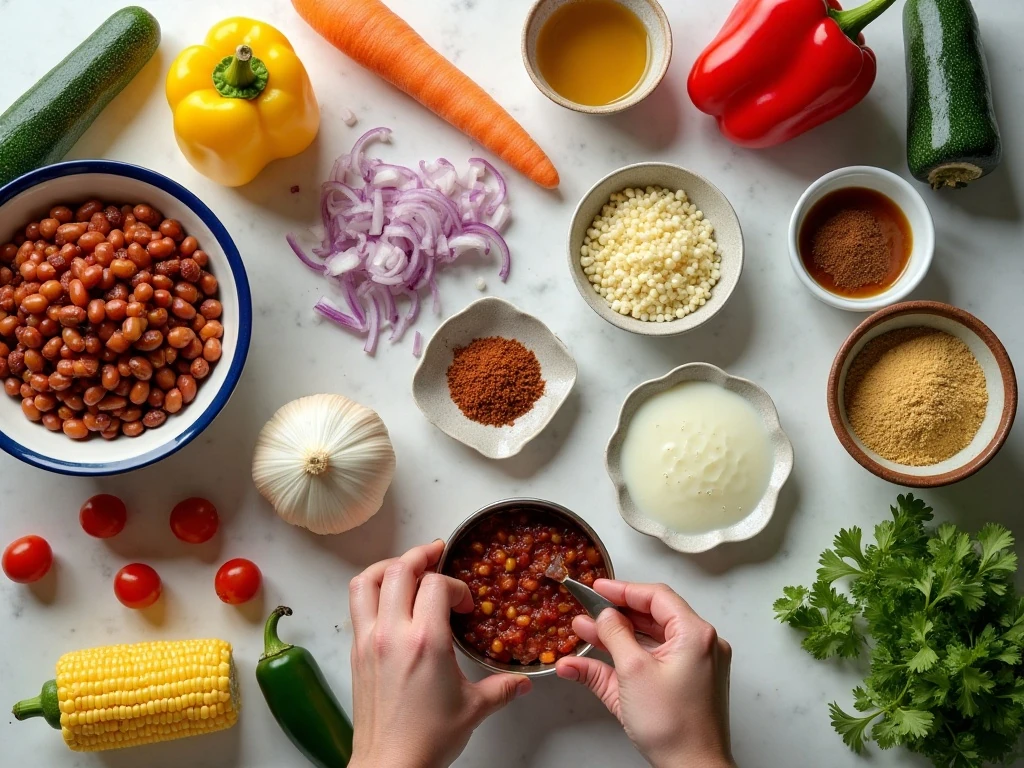 Ingredients for Instant Pot Vegetarian Weight Watchers Chili