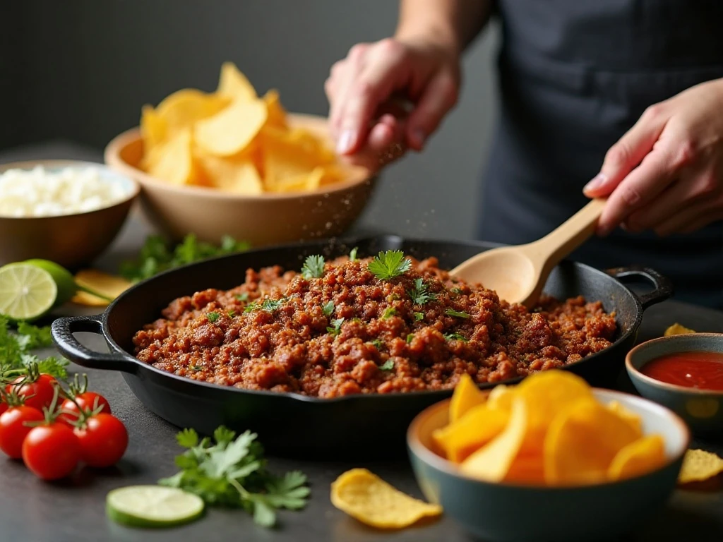 Keeping walking taco meat warm while storing toppings separately