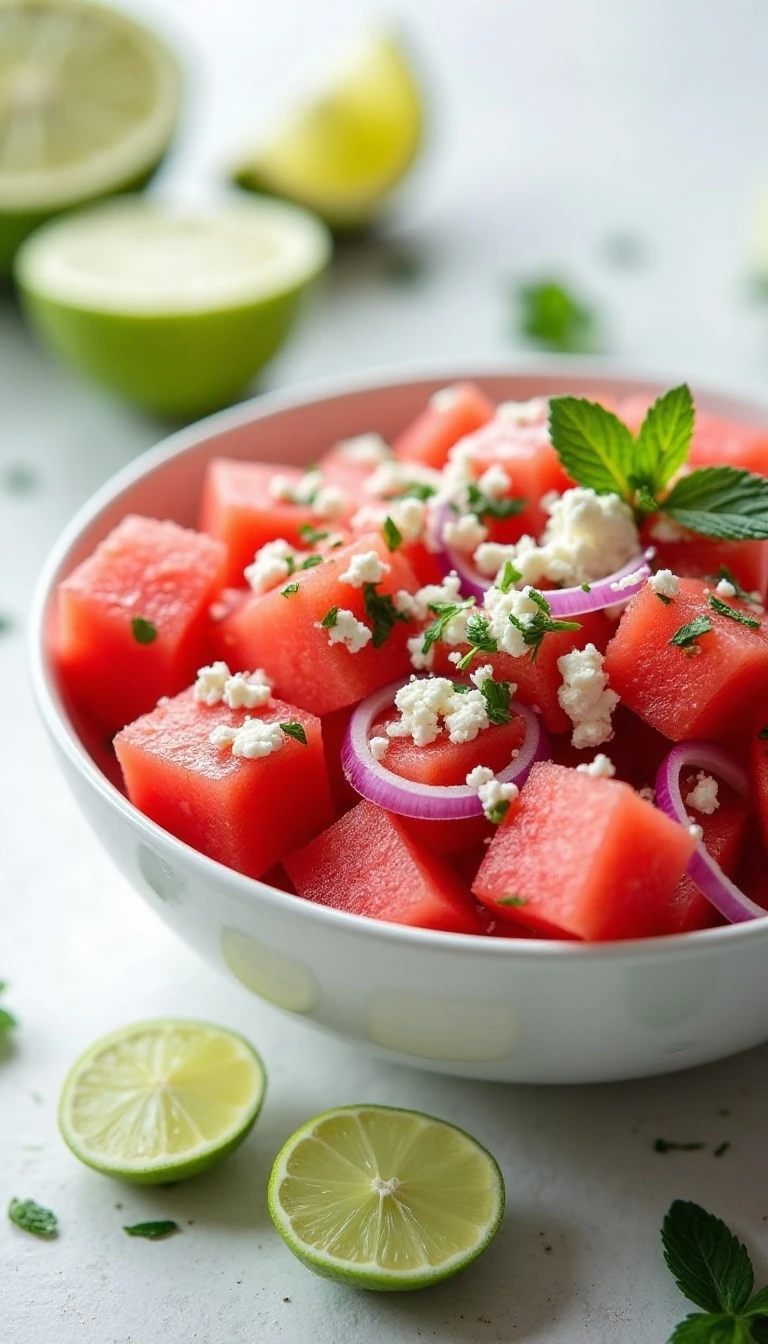Refreshing Watermelon Salad with Feta and Mint