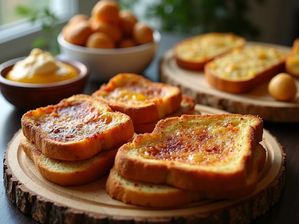 Fifteen creative sliced-bread recipes served as sweet and savory dishes