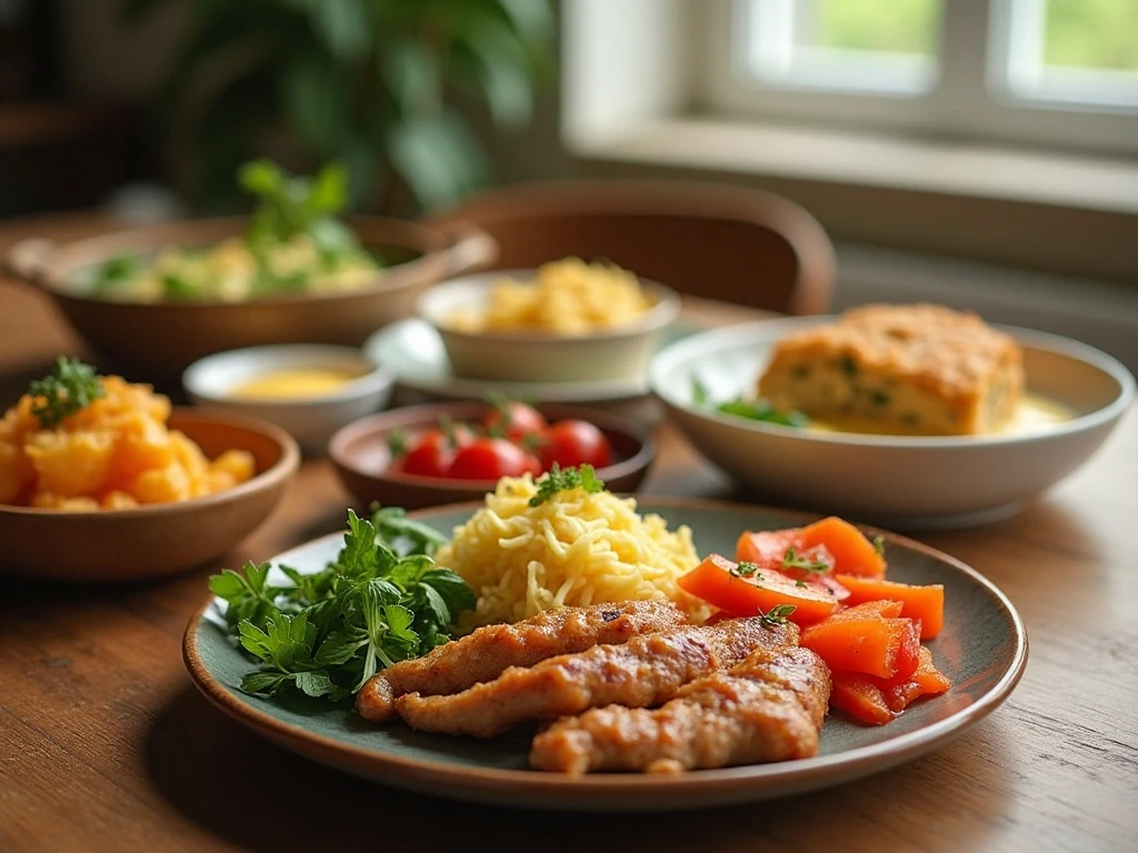 A colorful spread of simple budget-friendly weekly meals