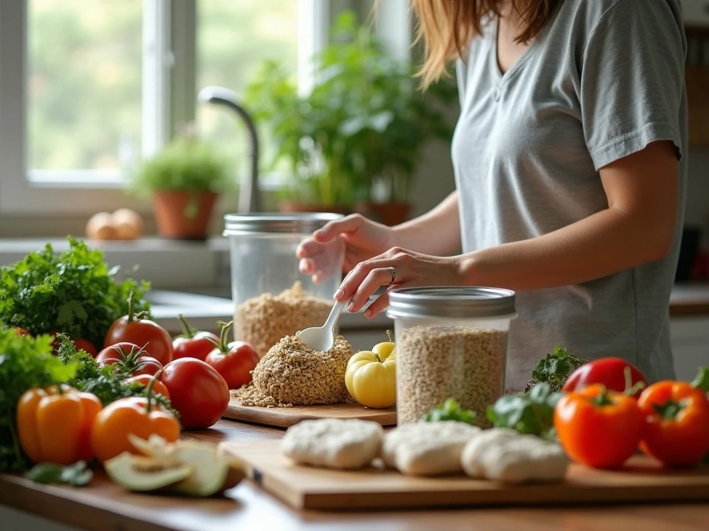 An organized budget-friendly grocery haul for the week