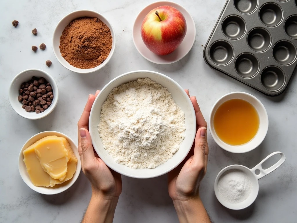 Ingredients for mini Weight Watchers brownie bites