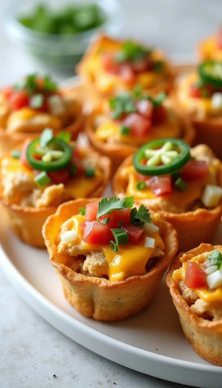 Easy Weight Watchers Chicken Taco Cups Recipe