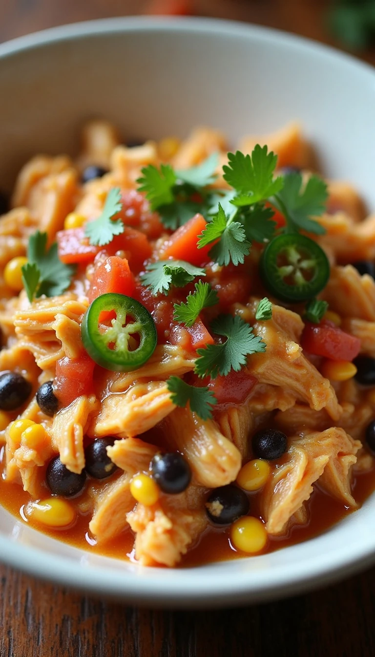 Easy Weight Watchers Fiesta Chicken Recipe for the Slow Cooker