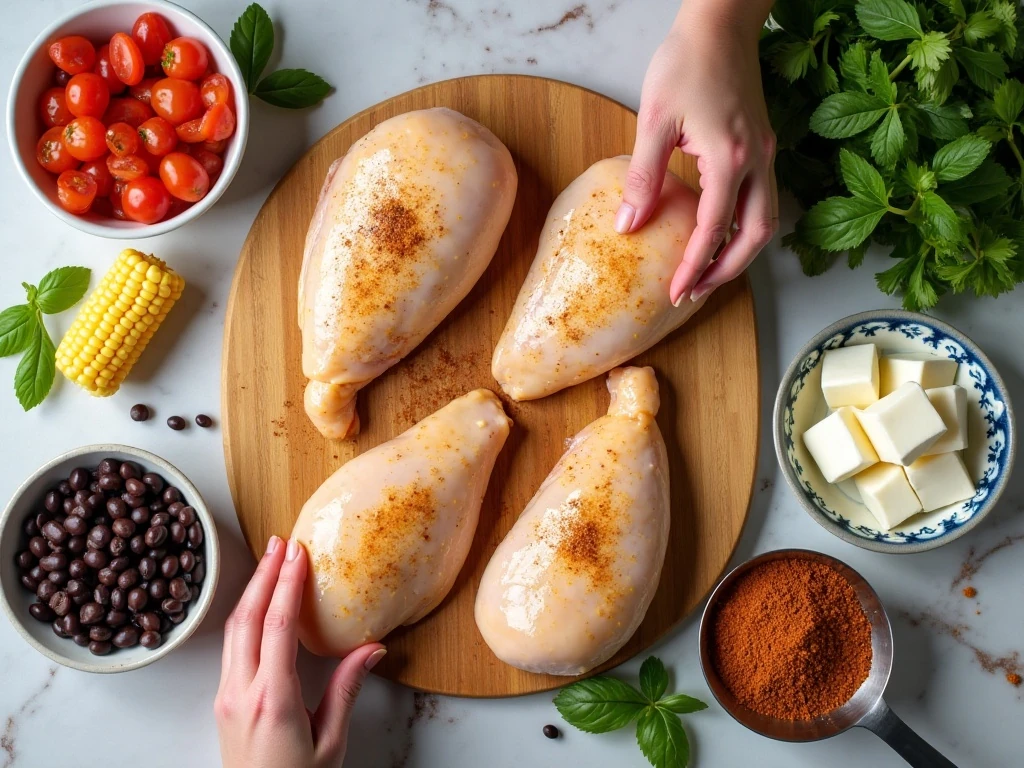Ingredients for easy Weight Watchers fiesta chicken