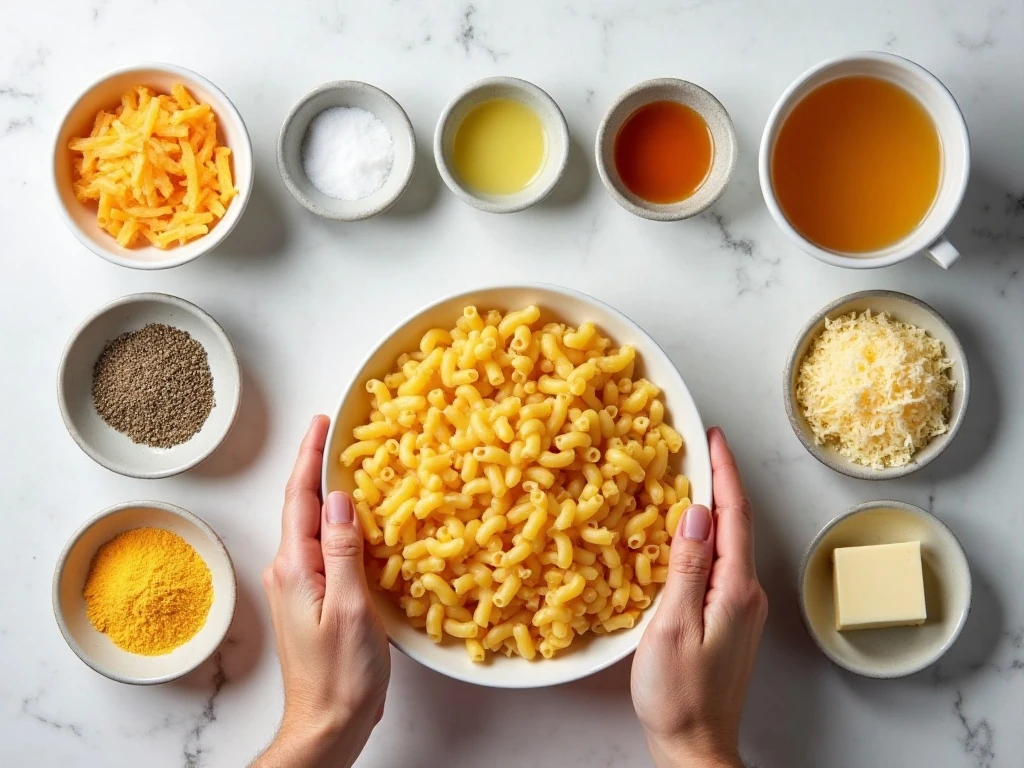 Ingredients for Instant Pot macaroni and cheese