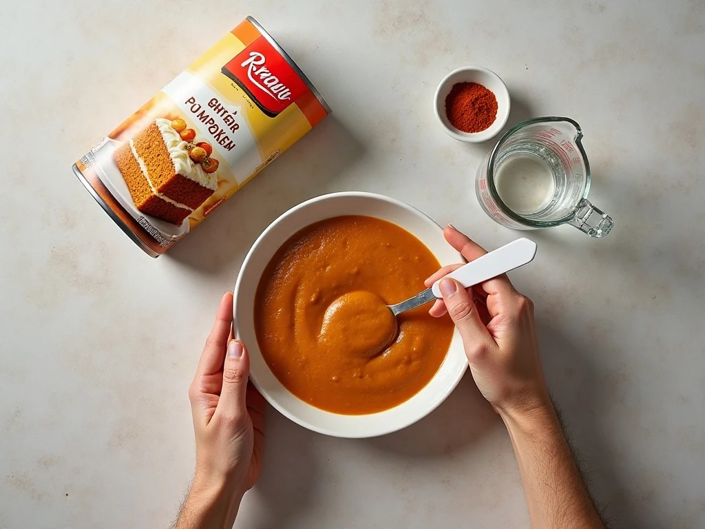 Ingredients for three-ingredient pumpkin bars