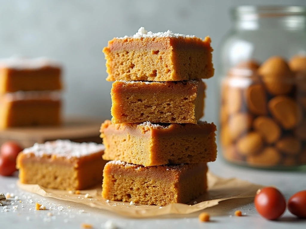 Pumpkin bars stored in an airtight container