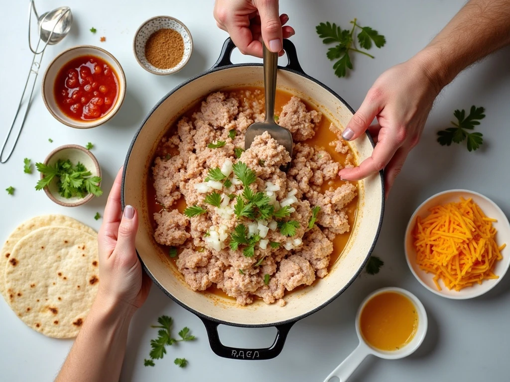 Ingredients for Weight Watchers turkey burritos arranged on a counter